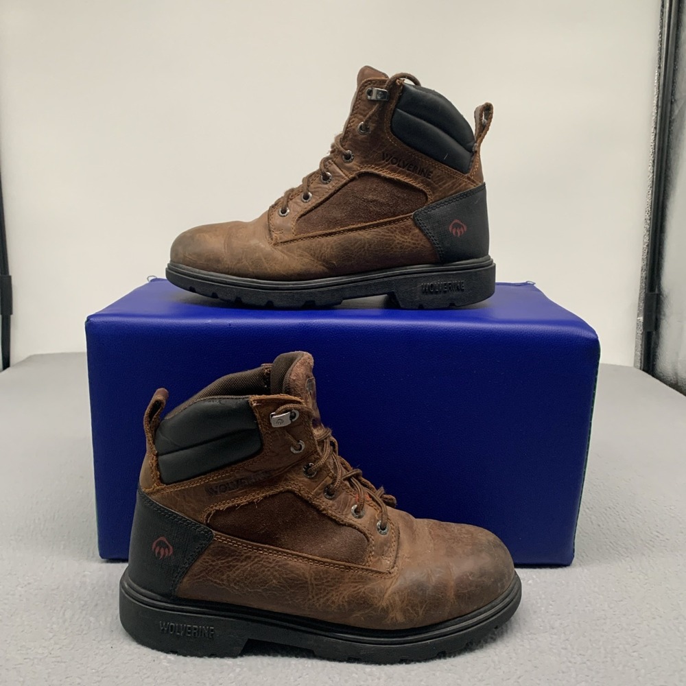 Wolverine Bulldozer 2.0 Men's Work Boots Brown Leather, 6" Soft Toe 9EW